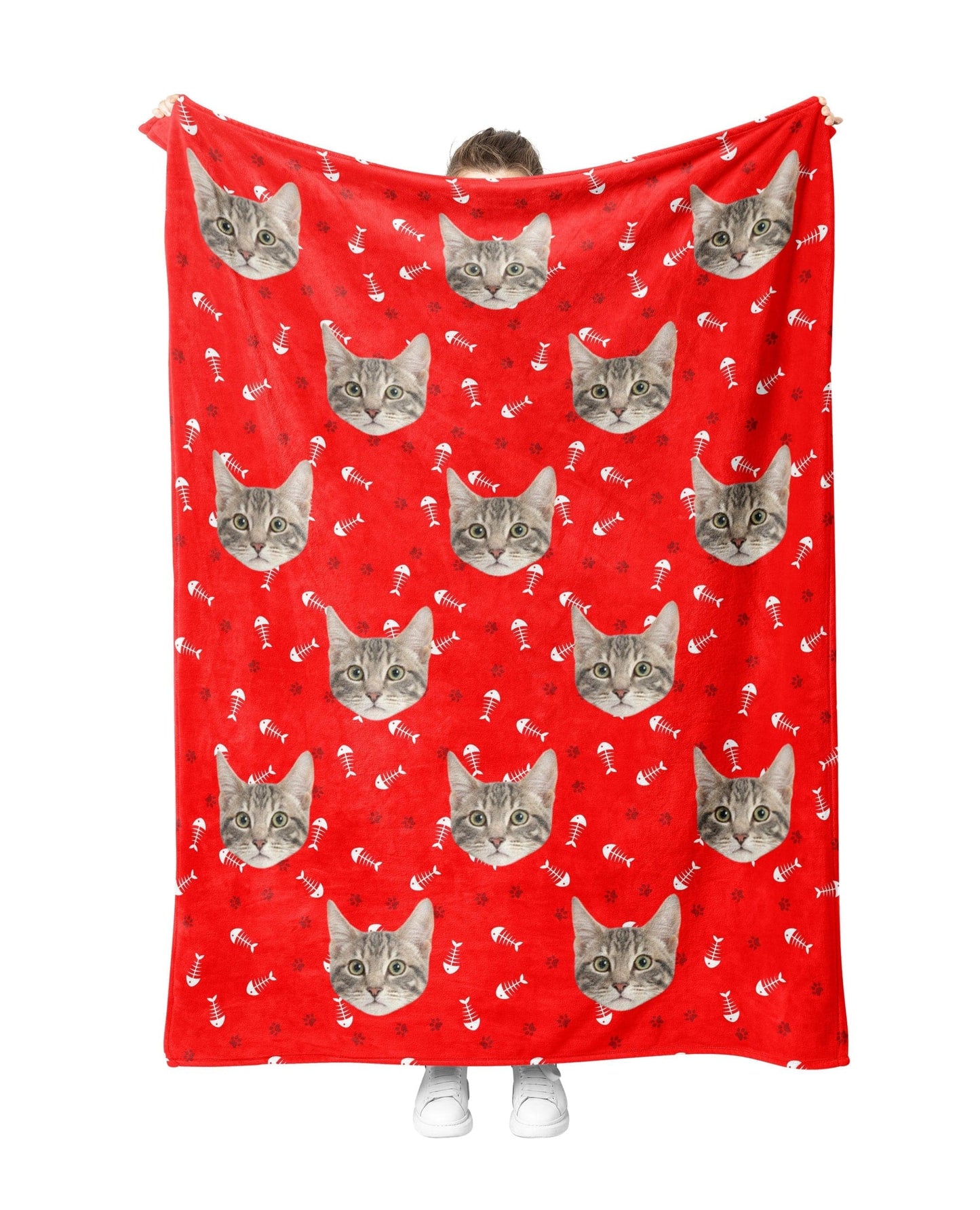 Custom Red CatBlanket