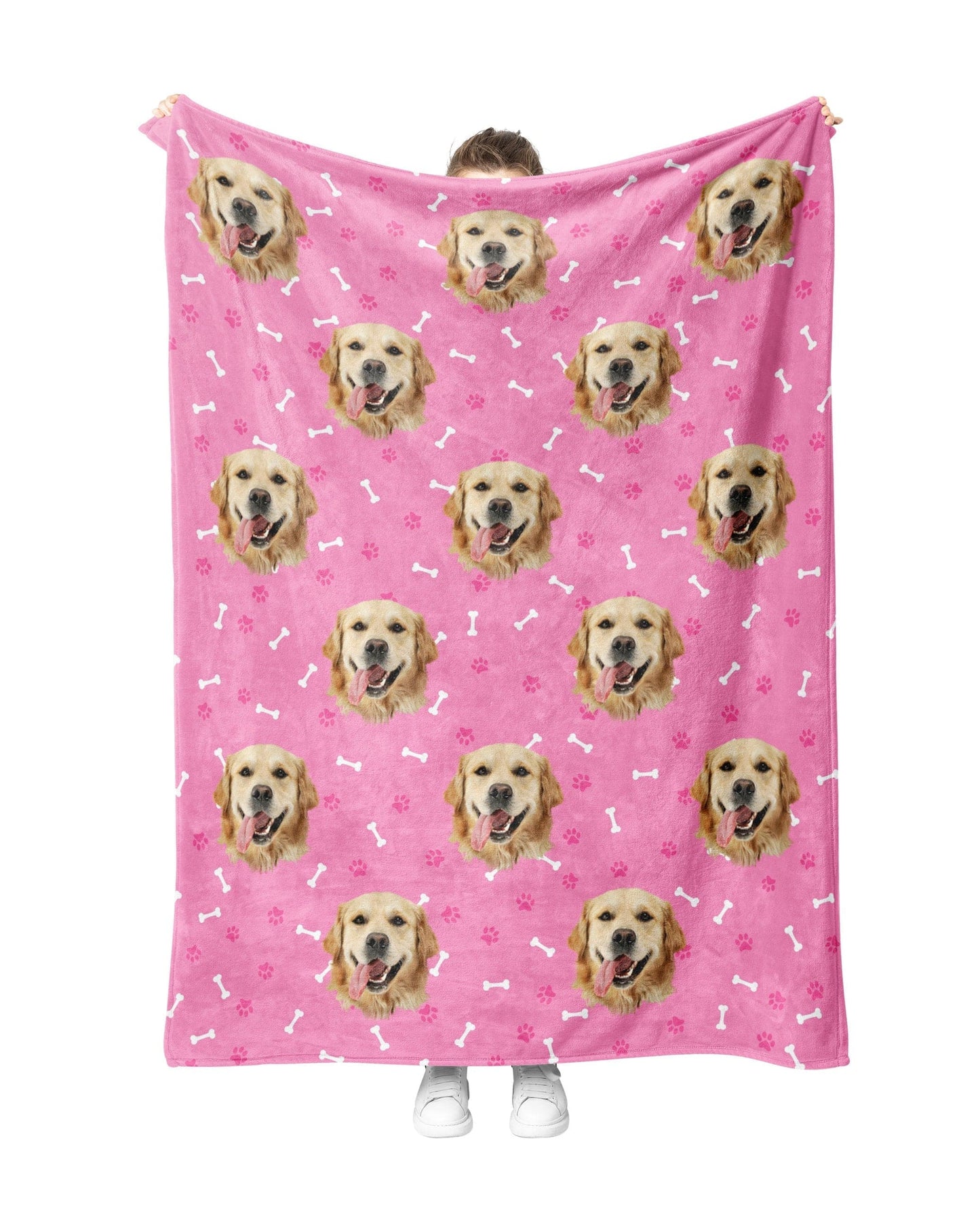 Custom Pink PupBlanket