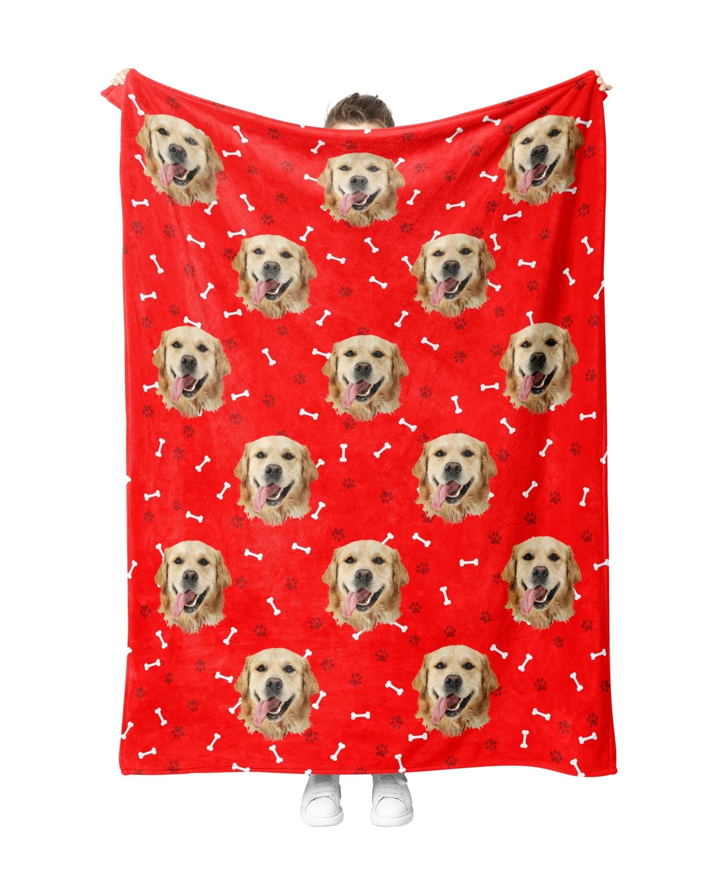 Custom Red PupBlanket