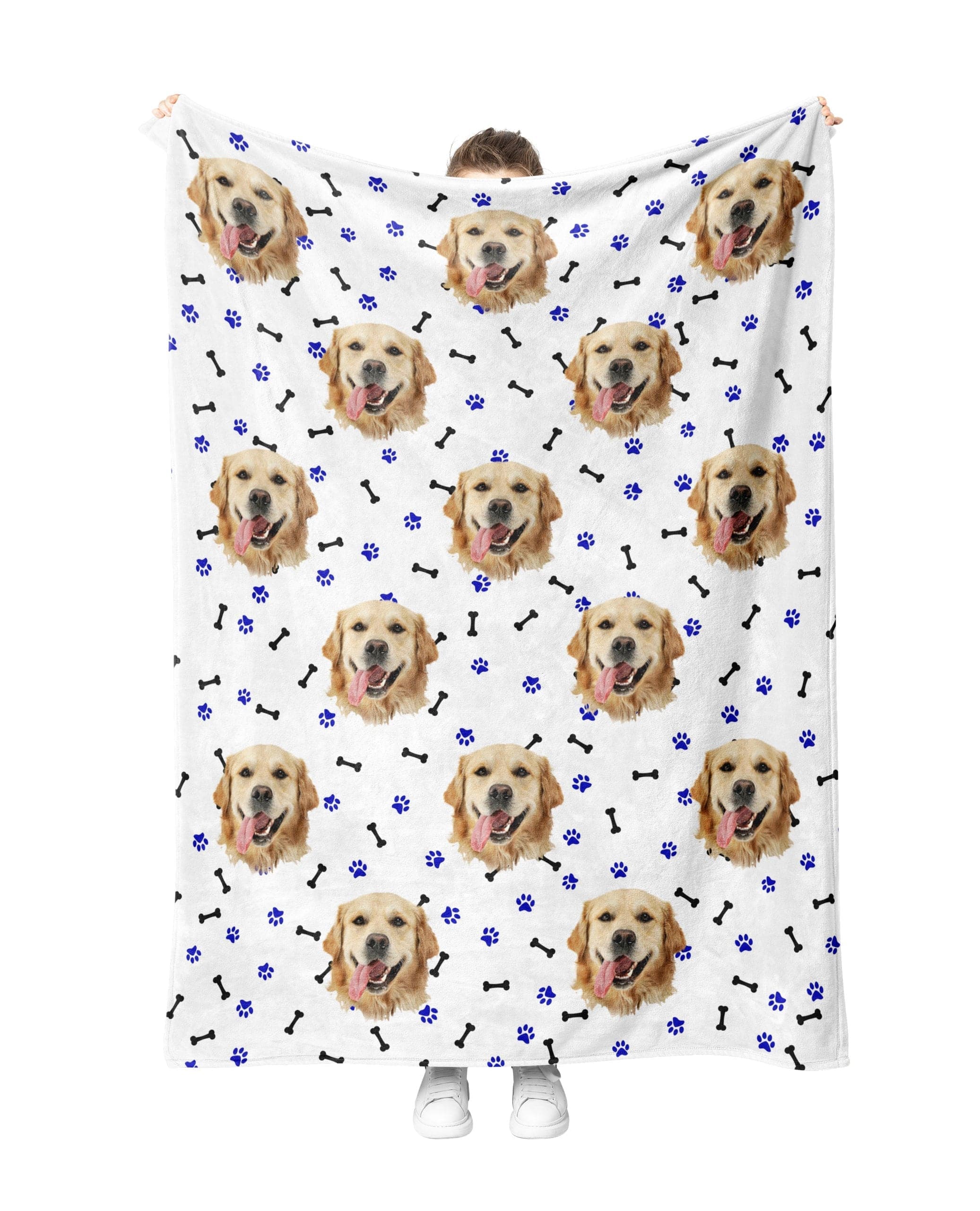 Custom White PupBlanket