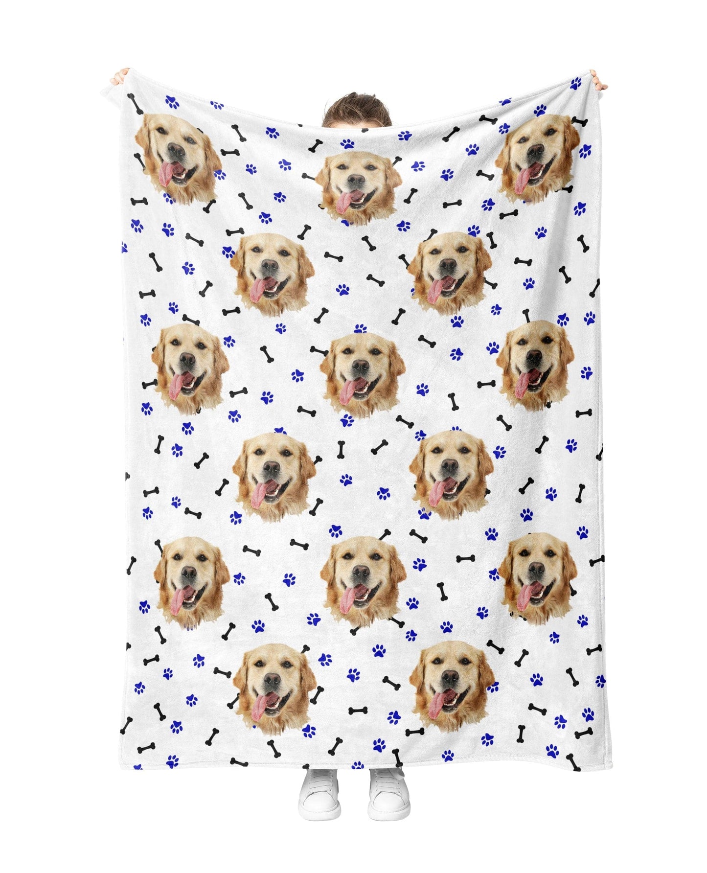 Custom White PupBlanket